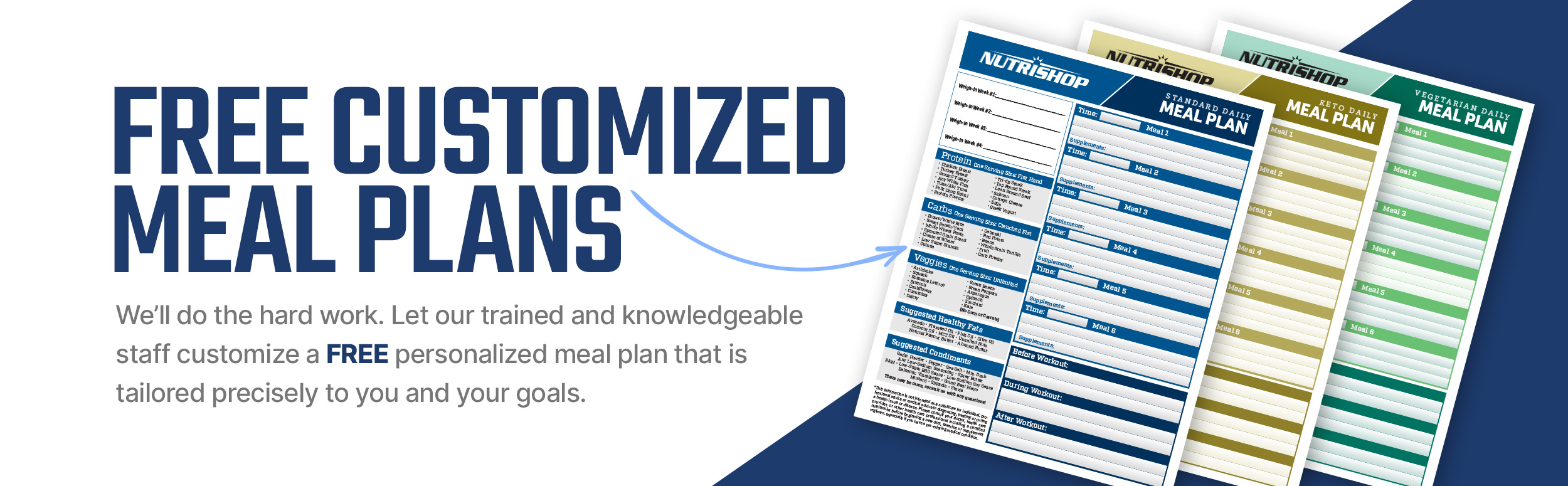 Free Meal Plans banner